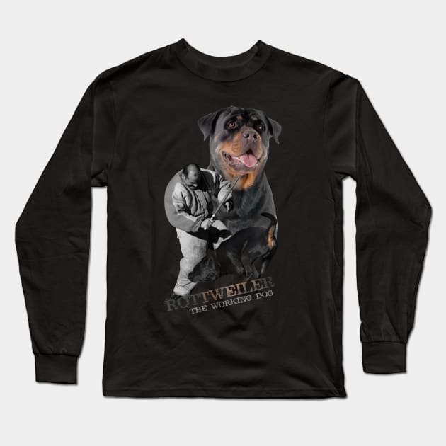 Rottweiler  - Metzgerhund Long Sleeve T-Shirt by Nartissima